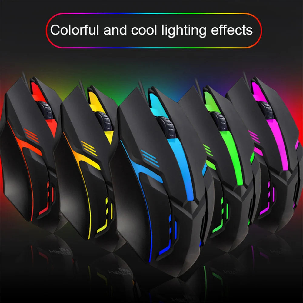 Gaming Computer Mouse #5 - 5500 DPI, 3 Buttons, Backlit, Professional Gamer, Ergonomic, For PC or Laptop