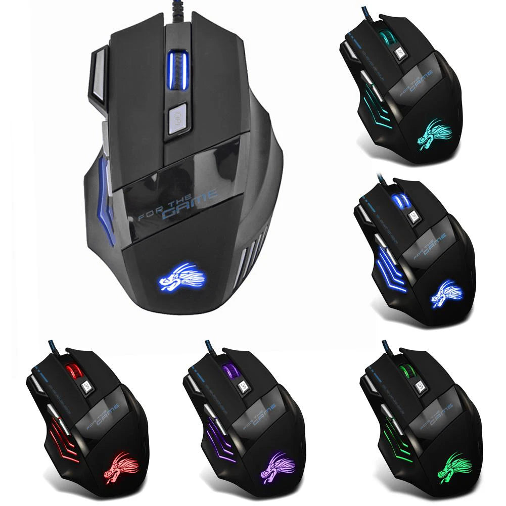 Gaming Computer Mouse #3 - 7 Button, Backlit Ergonomic, Backlight Adjustable, for PC Laptop or Desktop