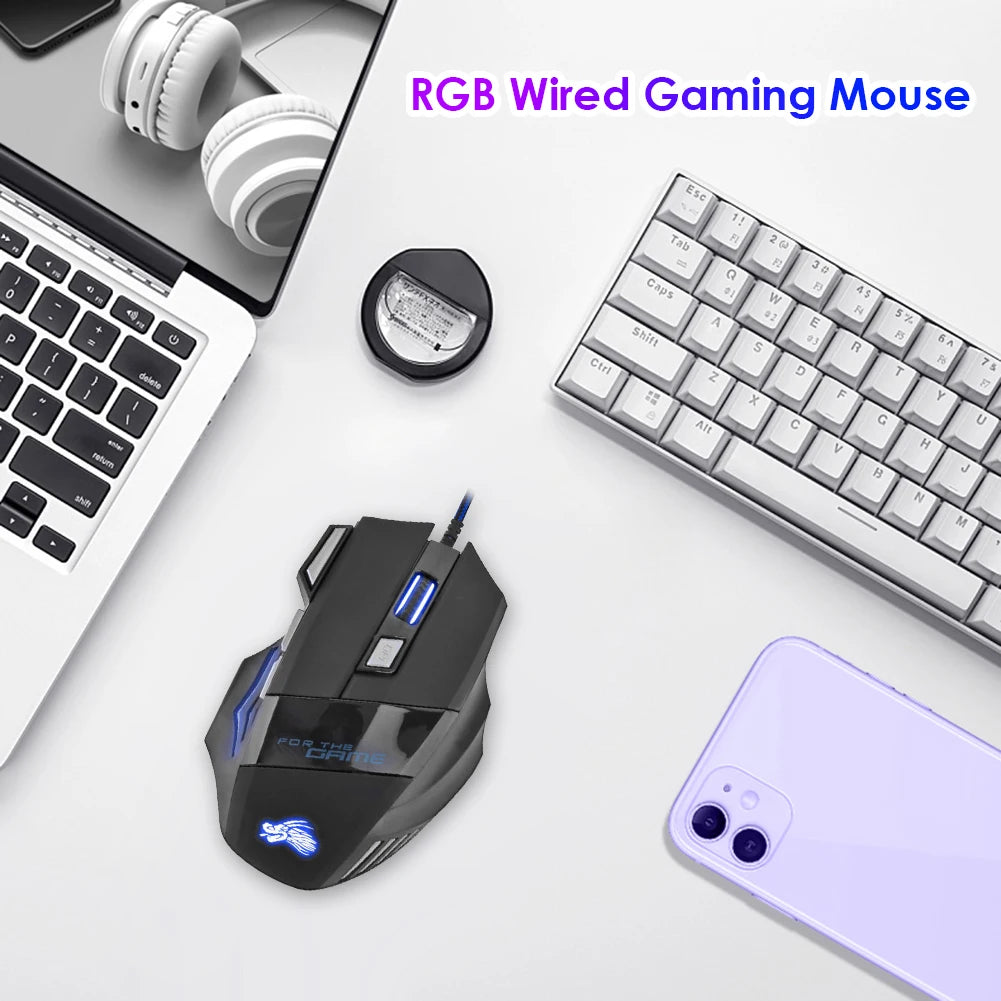 Gaming Computer Mouse #3 - 7 Button, Backlit Ergonomic, Backlight Adjustable, for PC Laptop or Desktop