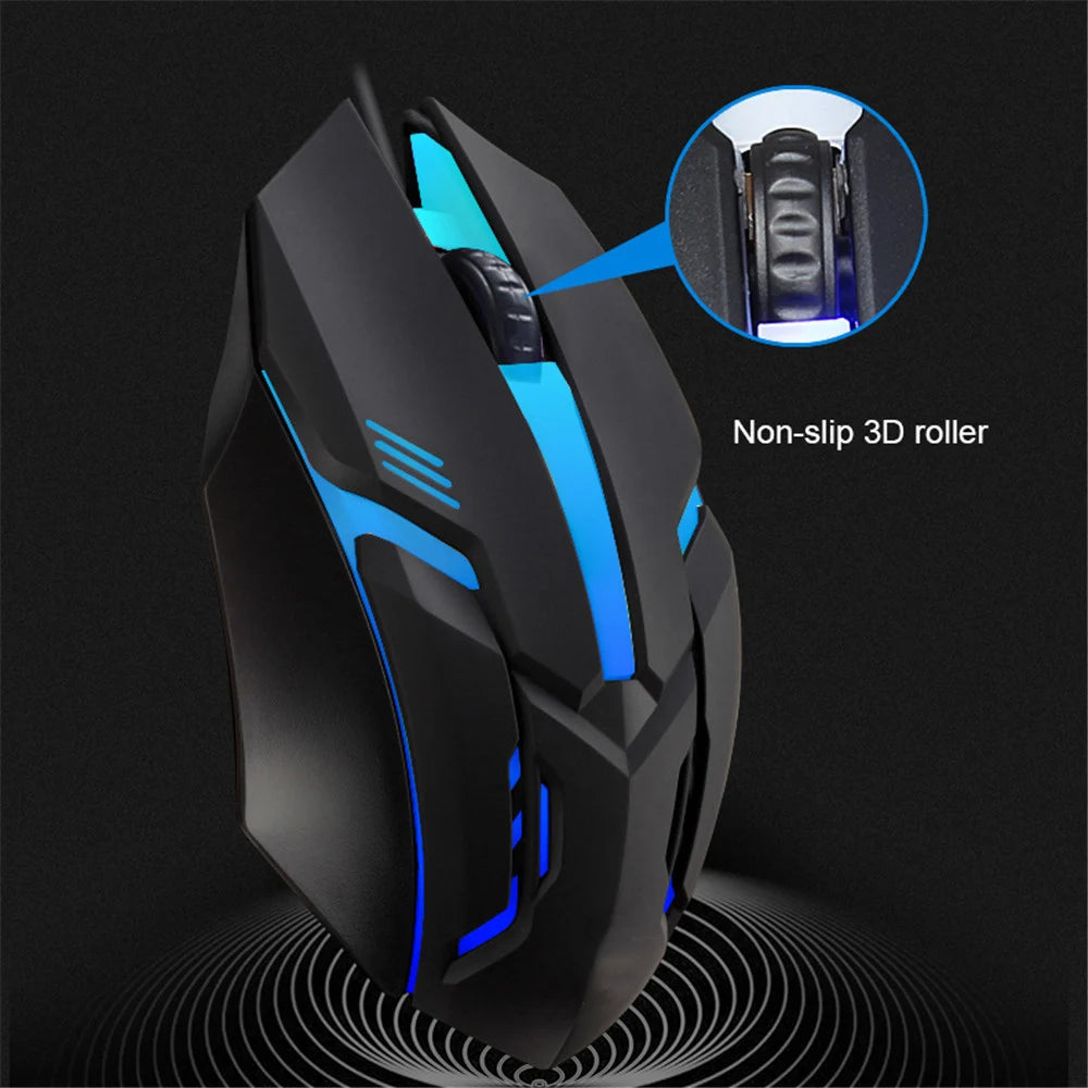 Gaming Computer Mouse #5 - 5500 DPI, 3 Buttons, Backlit, Professional Gamer, Ergonomic, For PC or Laptop