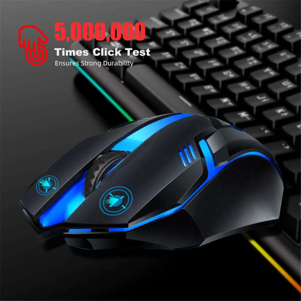 Gaming Computer Mouse #5 - 5500 DPI, 3 Buttons, Backlit, Professional Gamer, Ergonomic, For PC or Laptop